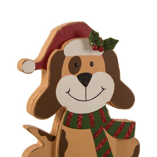 Glitzhome® 8" Wooden & Metal Cat & Dog Stocking Holder Set